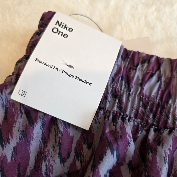 Nike One Kids' Training Shorts - Purple Animal Print - Size Large Dri-Fit Youth - Picture 8 of 10